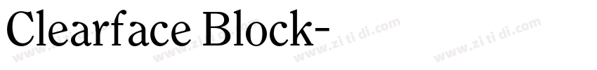 Clearface Block字体转换